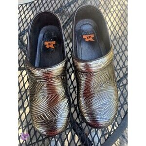 DANSKO XP Professional - Women's Brown Gold Patent Leather Clogs - Size 38